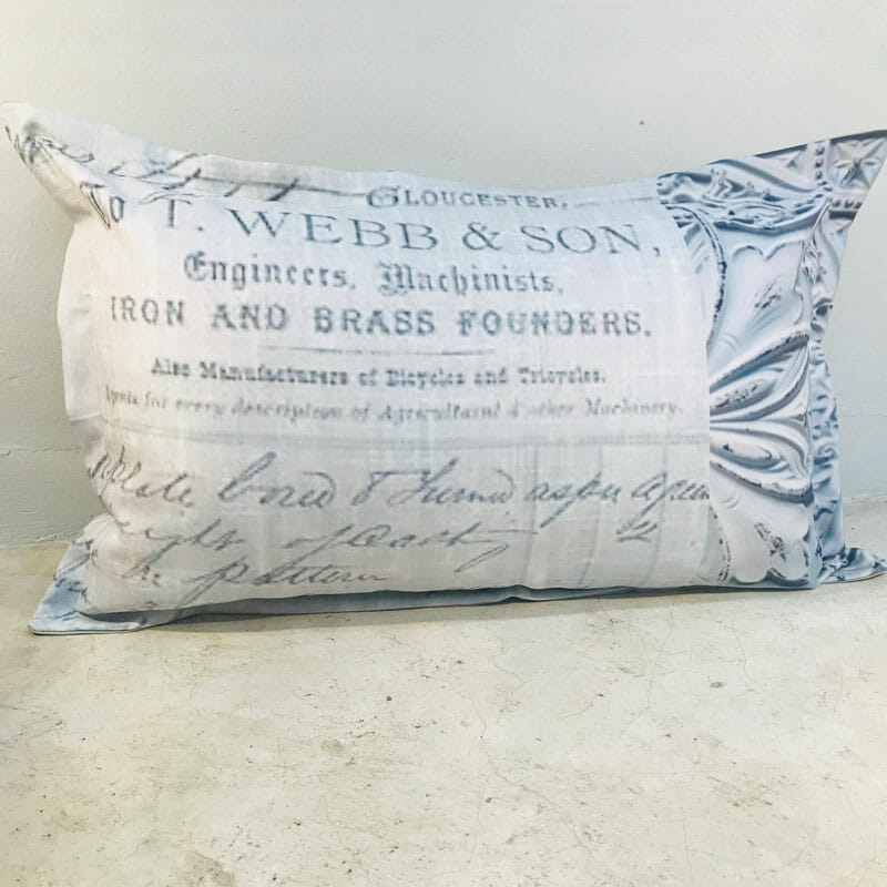 throw pillows with script writing