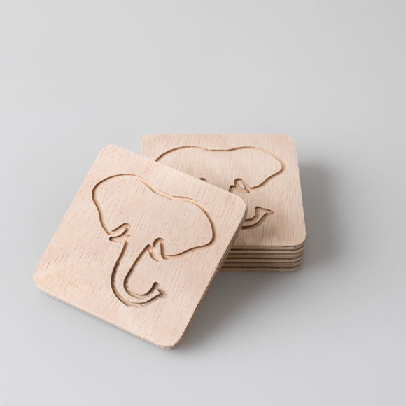 Majestic Wooden Elephant Coasters • That Little Shop