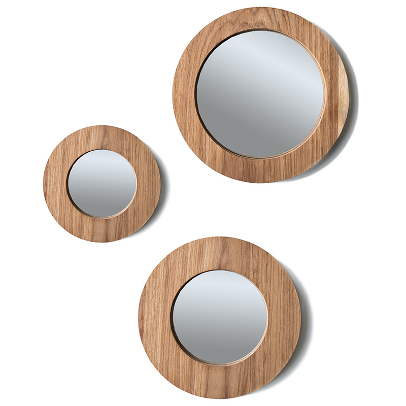 Mini Round Mirrors - Set of 3