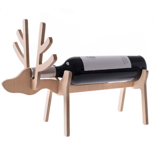 Birch Reindeer Wine Holder
