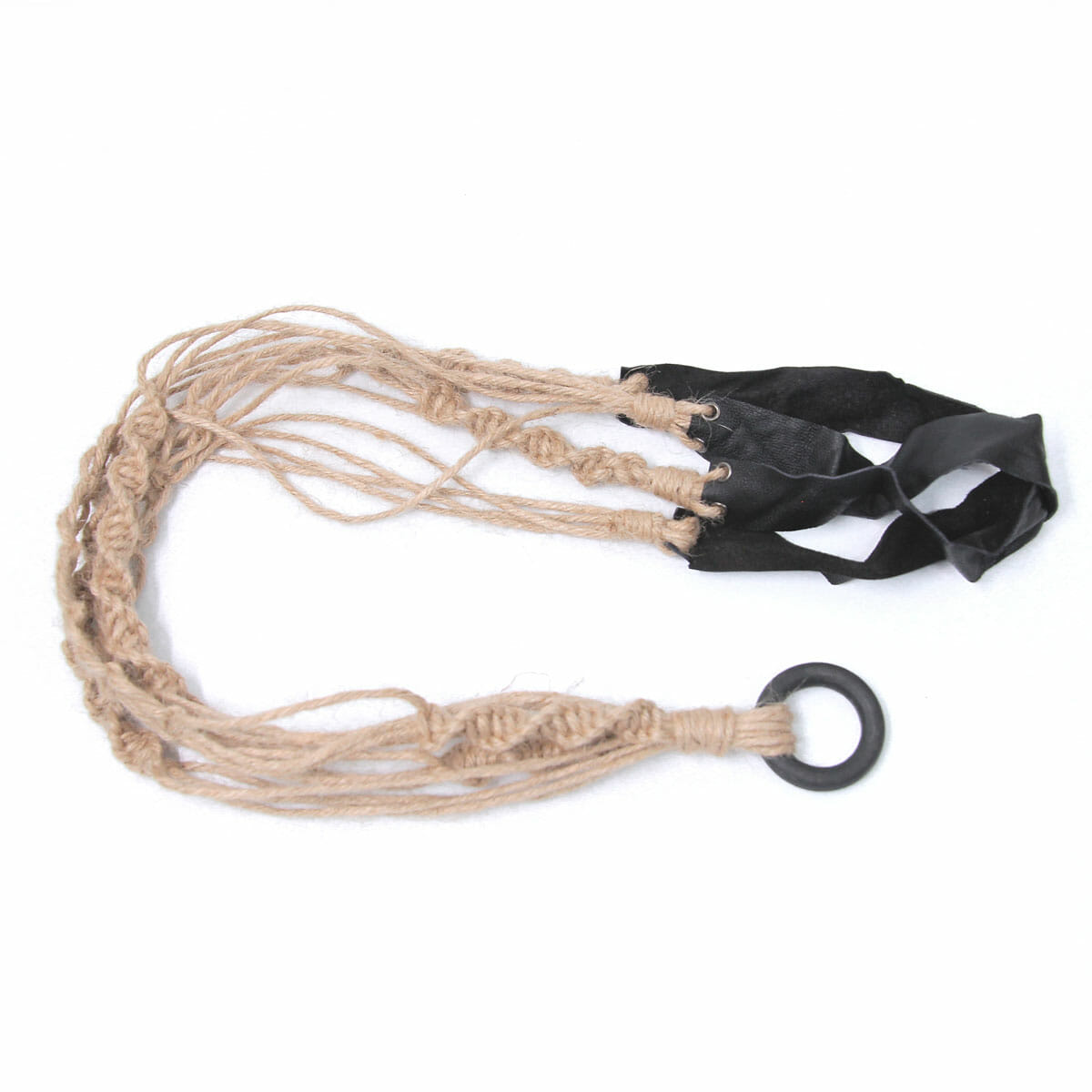 Slingervel Jute Macrame Plant Hanger Black