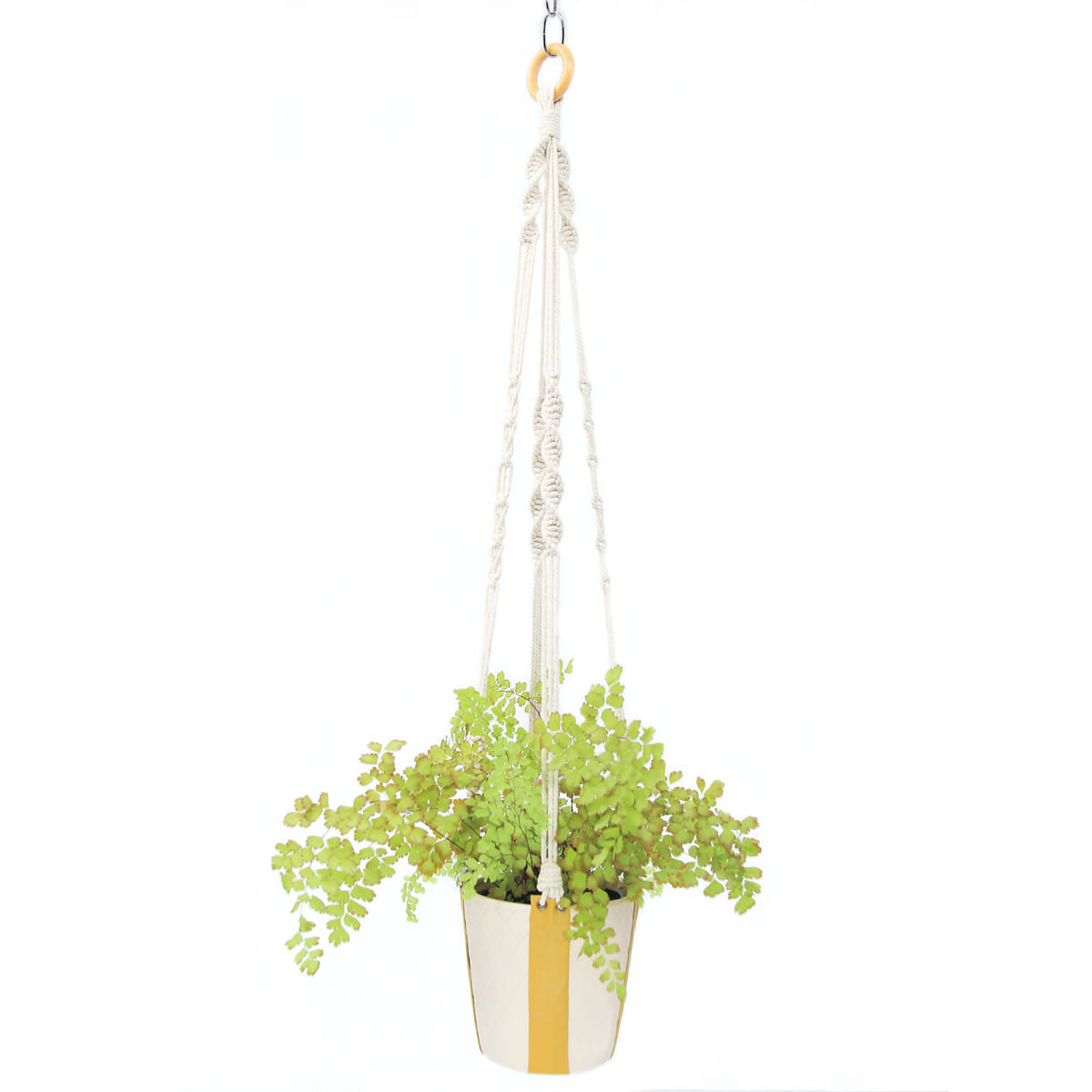 Slingervel Macrame Plant Hanger Mustard Feature
