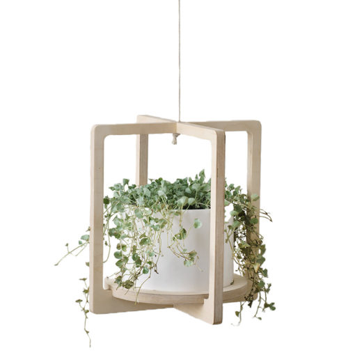 Cube Hanging Pot Plant Holder feature