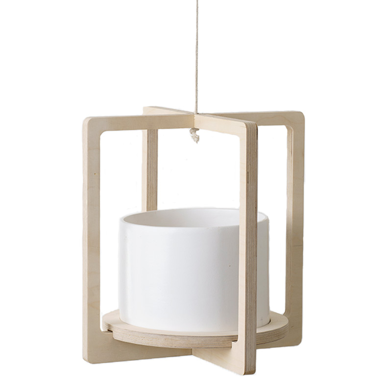 Cube Hanging Pot Plant Holder (Ceramic Pot Included)