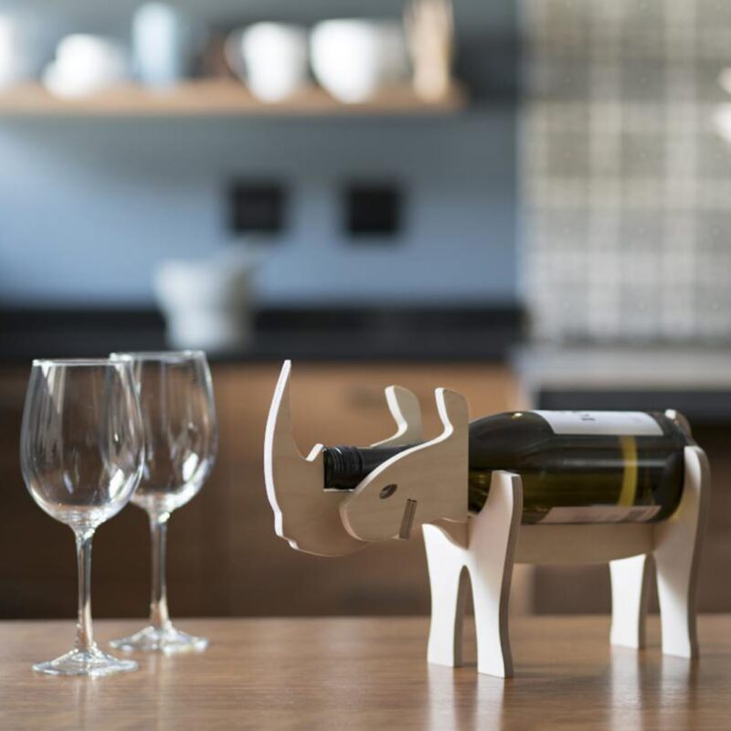 Whino the Rhino Wine Bottle Stand