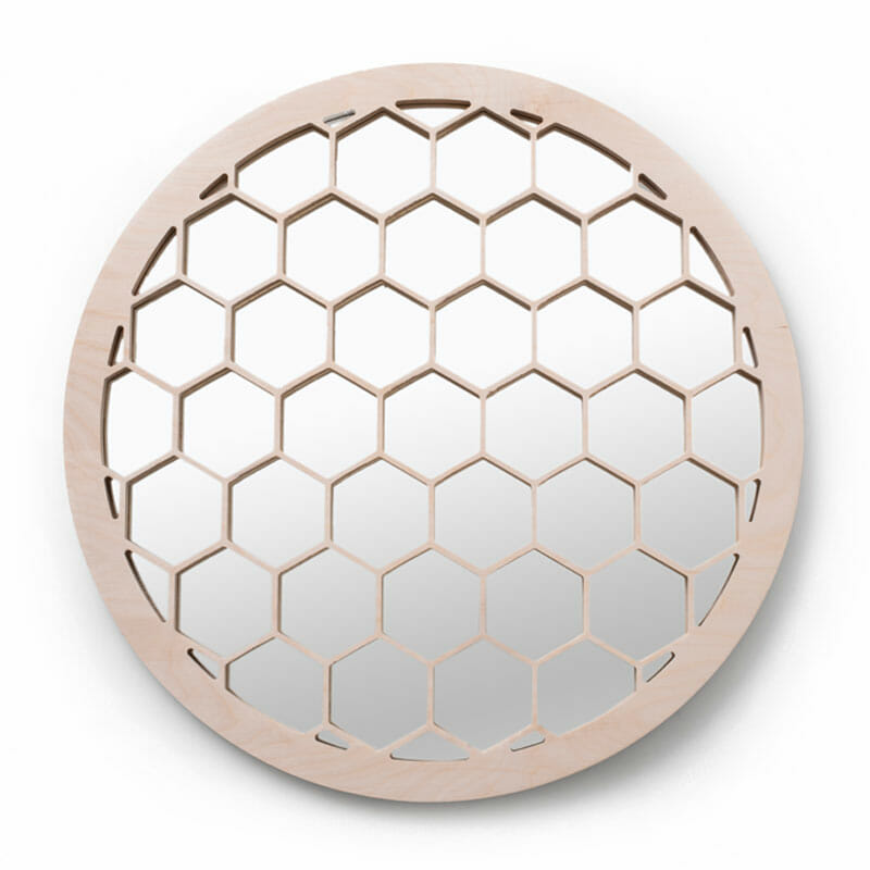 Honeycomb Round Mirror
