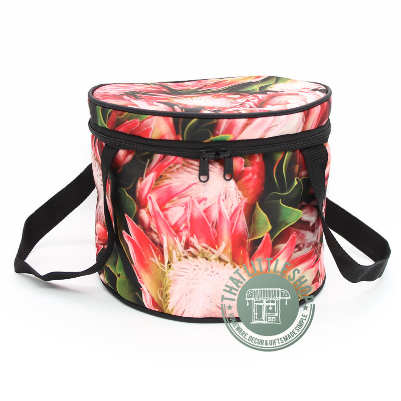 Bright King Protea Round Cooler Bag