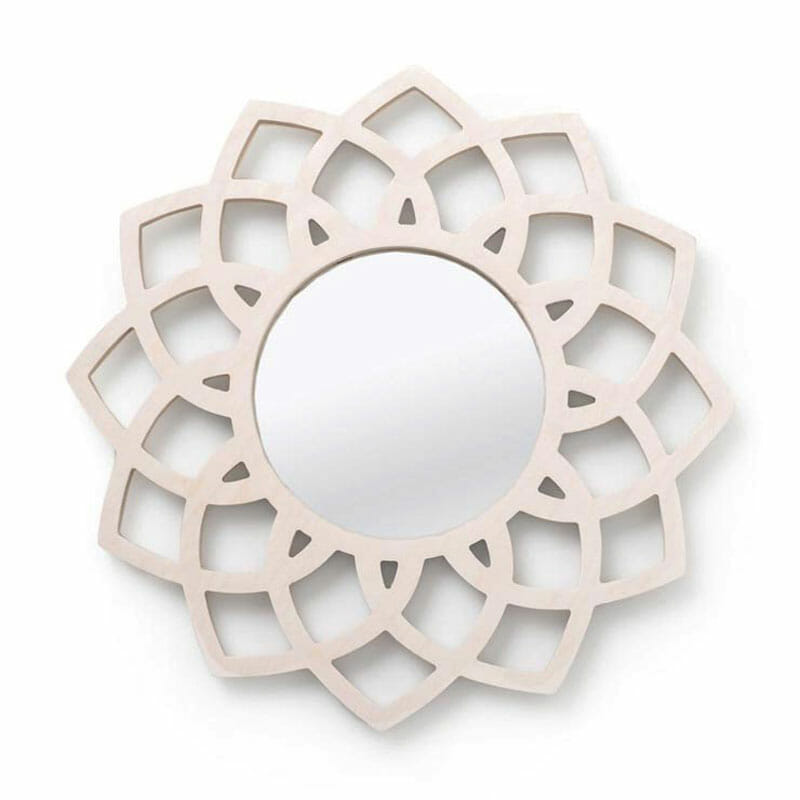 Lotus Flower Round Mirror