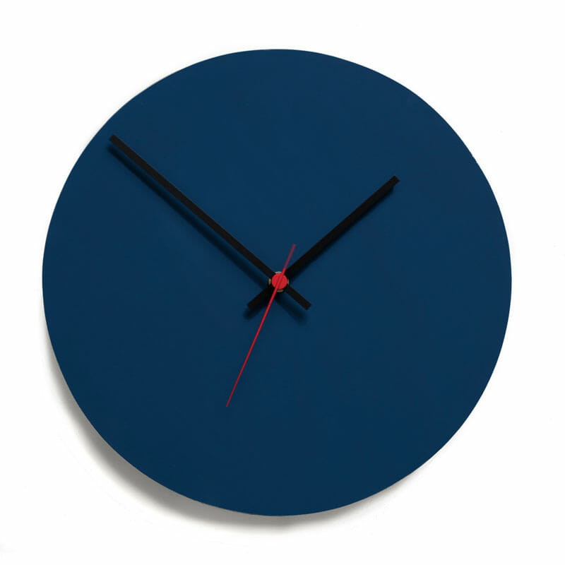 Round Midnight Blue Wall Clock