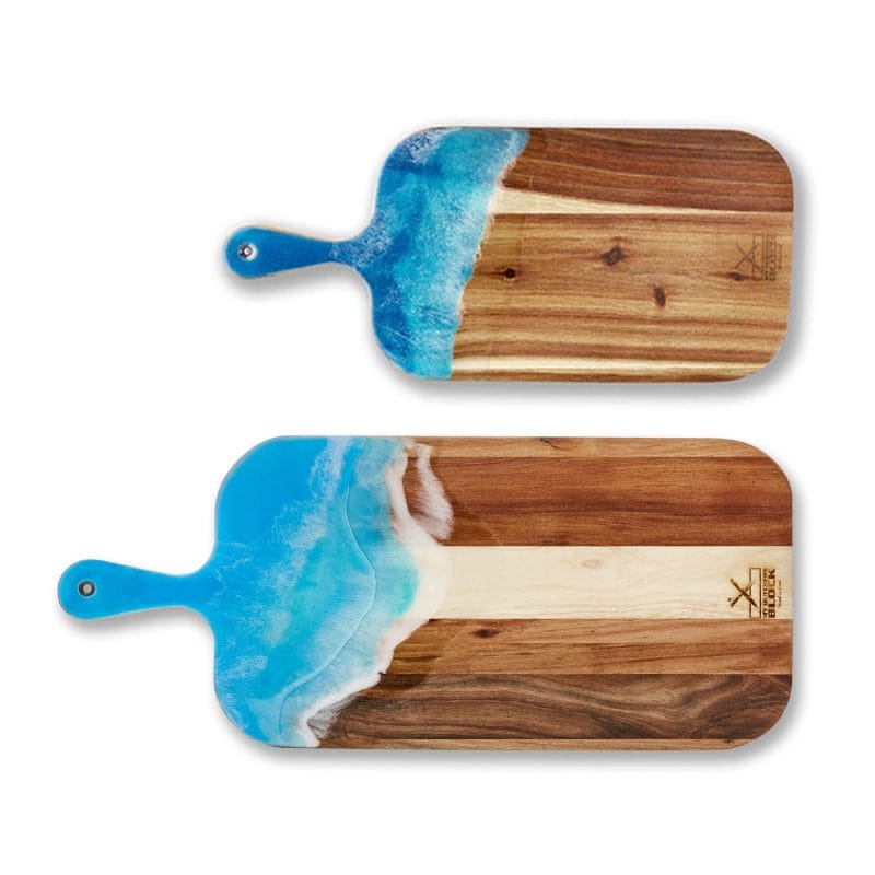 Blue Resin Wooden Cheese Board - 2 sizes