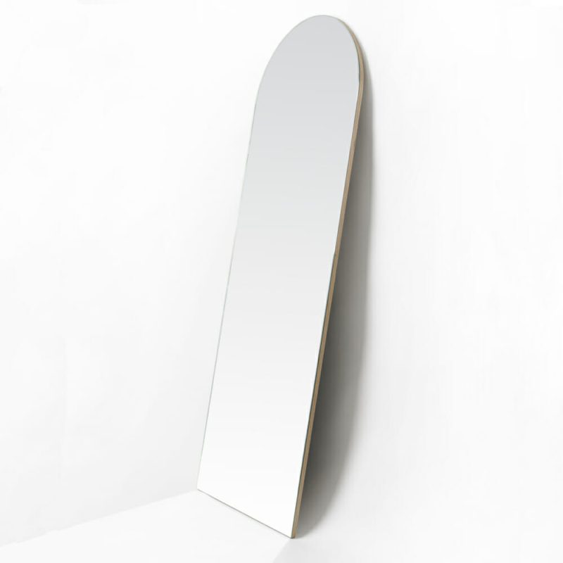 Frameless Arch Leaning Floor Mirrors