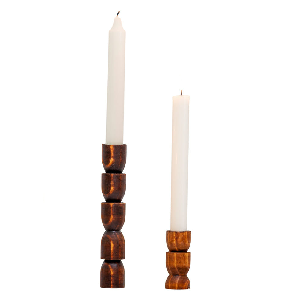 Wooden Totem Candle Holders