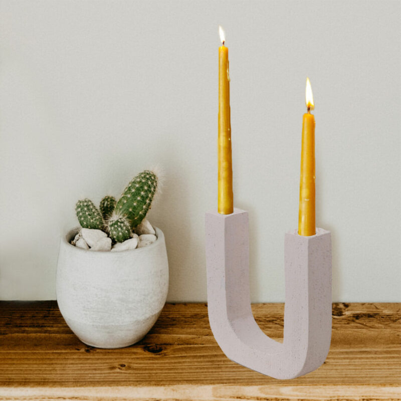Alluring Wooden UShape Candle Holders • That Little Shop