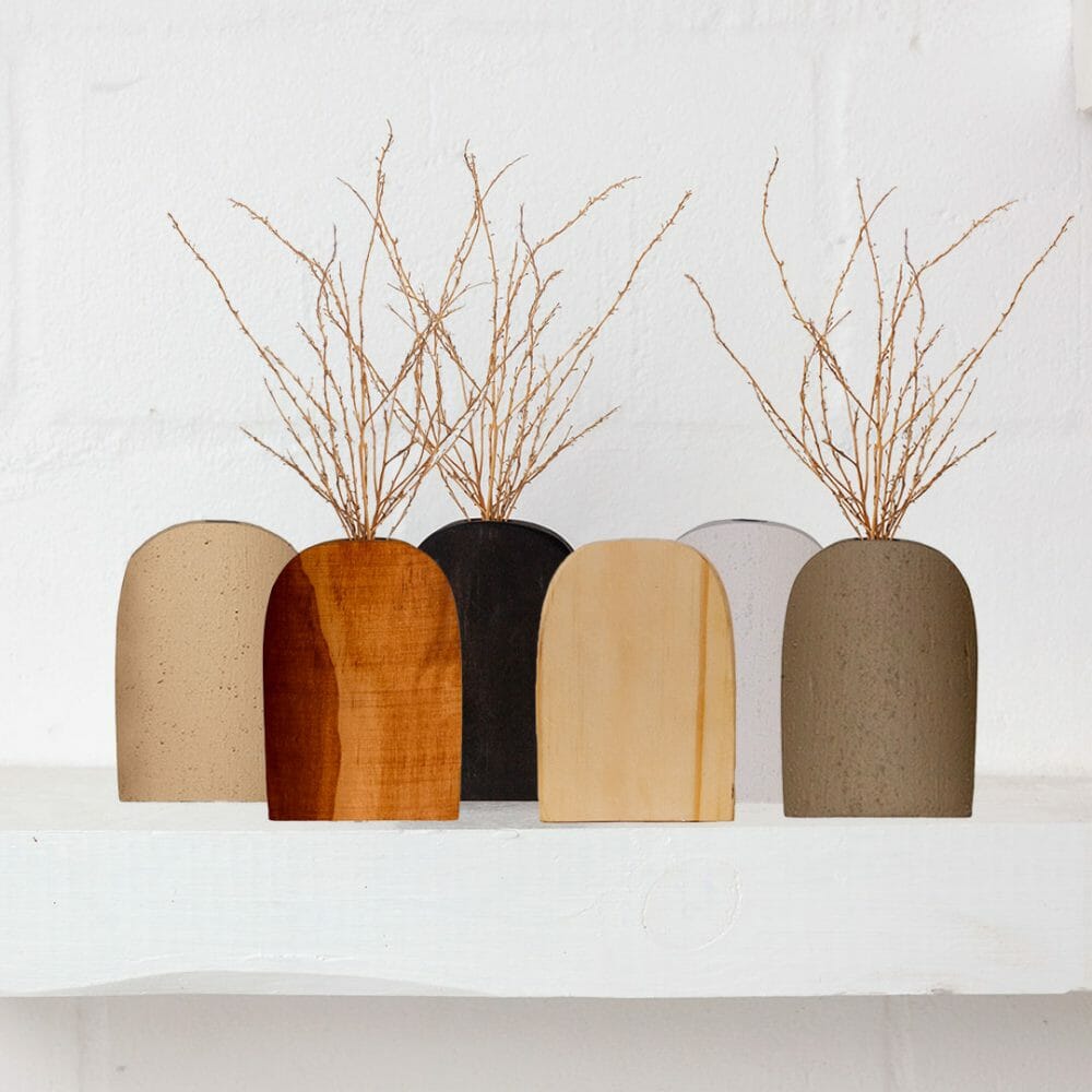 Wooden Arch Dried Flower Vases
