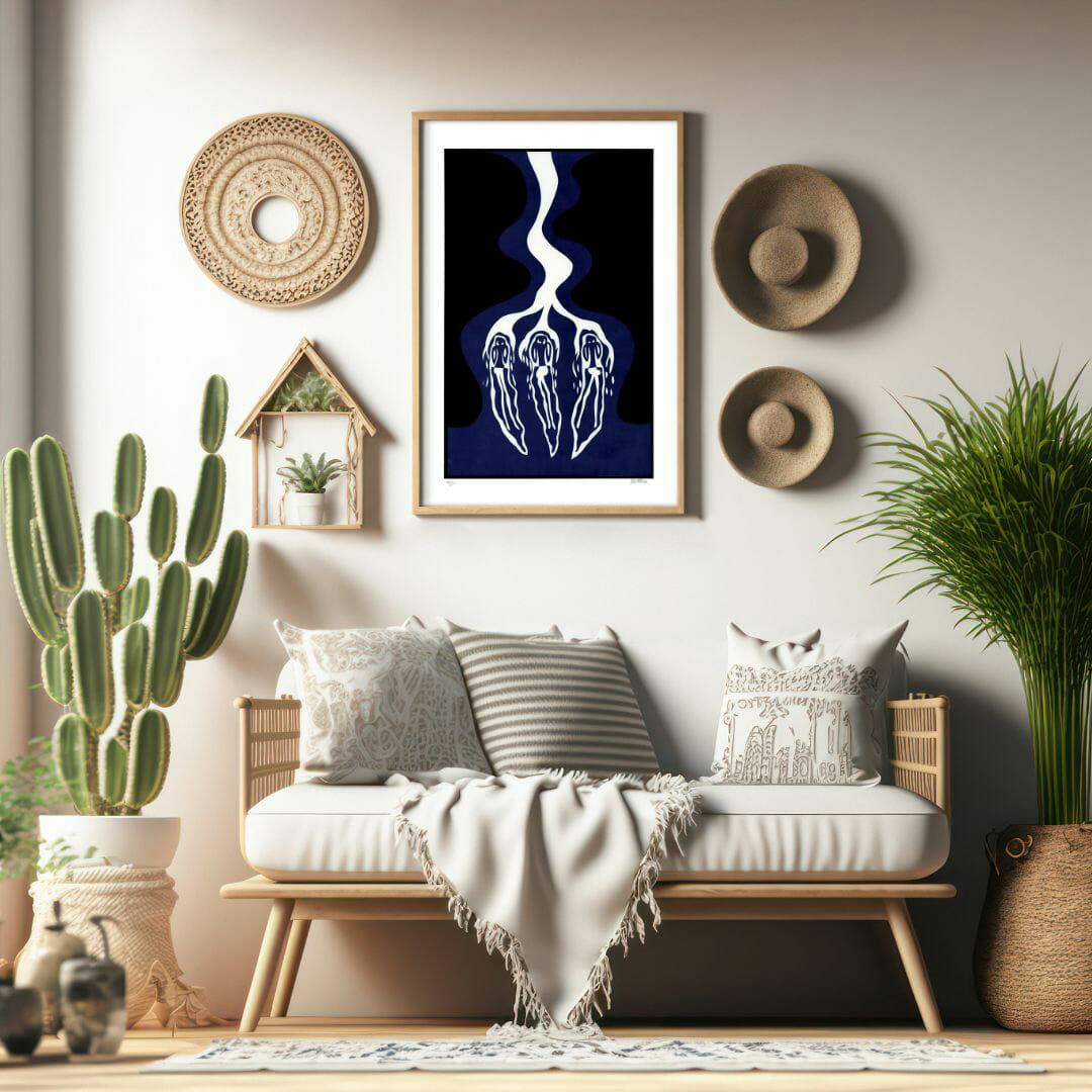 3 Figures Art Print by Walter Battiss - Image 3