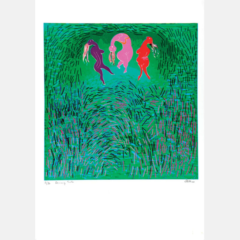 Dancing Girls Art Print by Walter Battiss