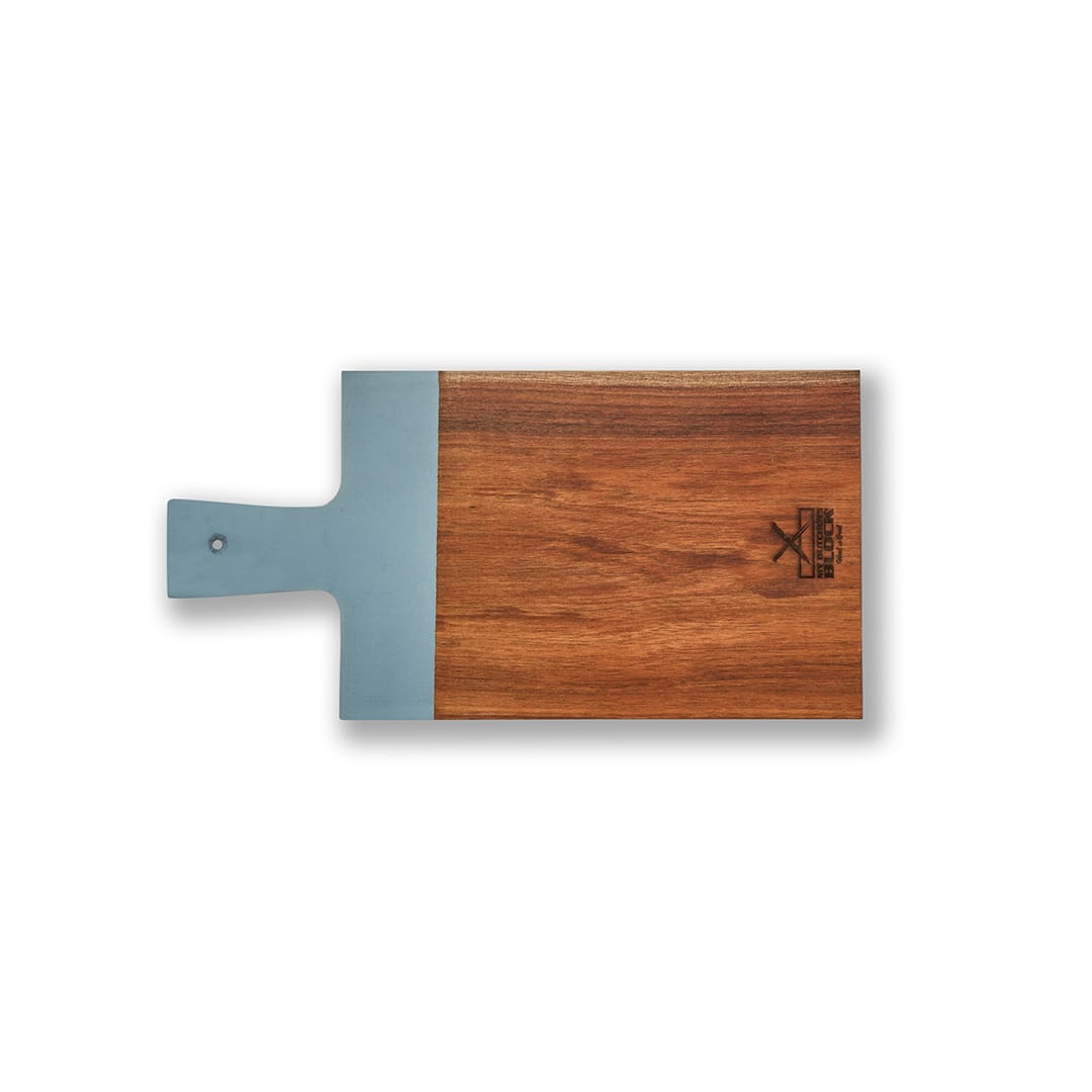 Paint Dipped Serving Platters Small Pebble Stone Blue