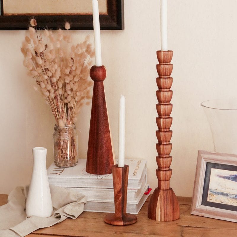 Rigil Blackwood Candle Holders - 3 designs