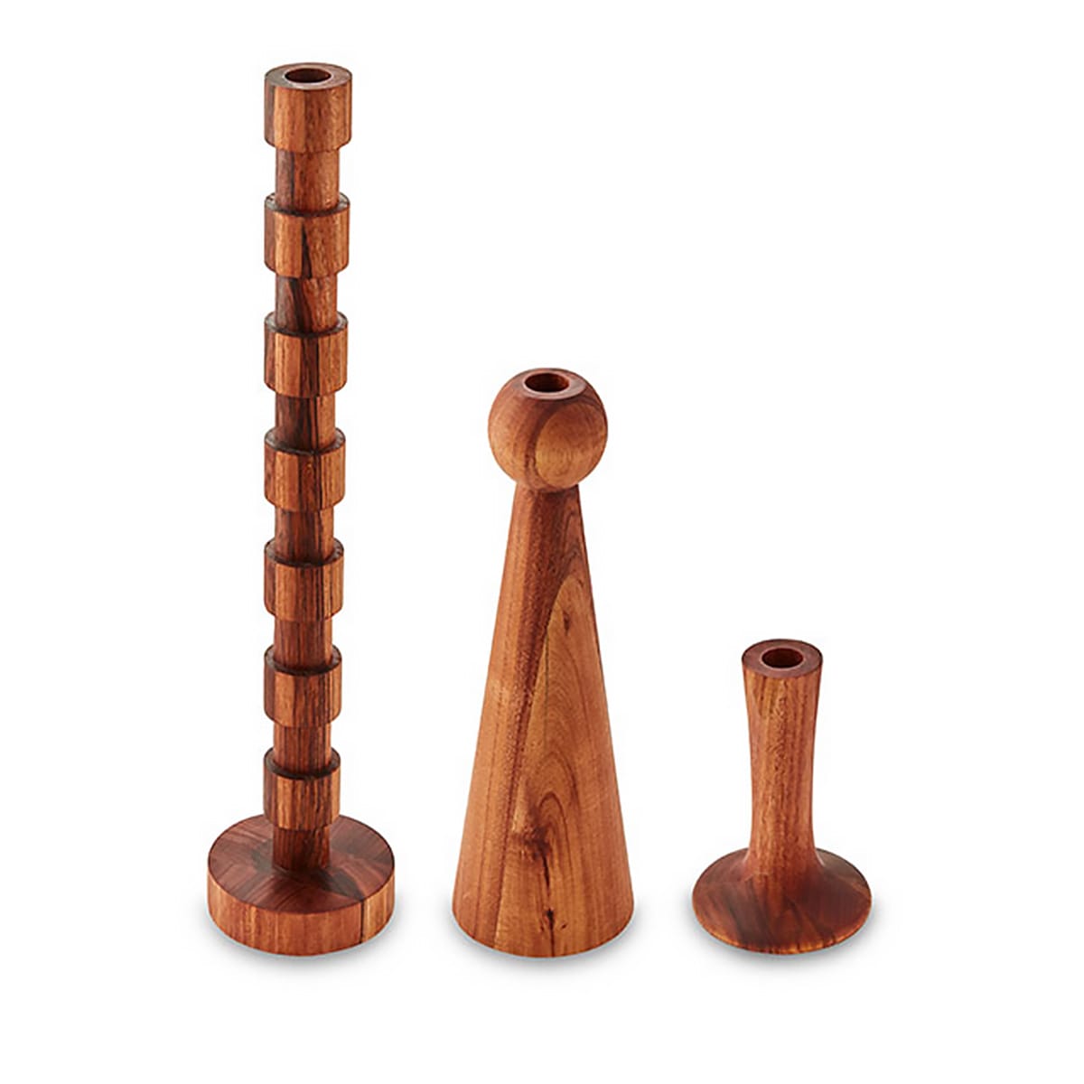 Rigil Blackwood Candle Holders Large Medium Small