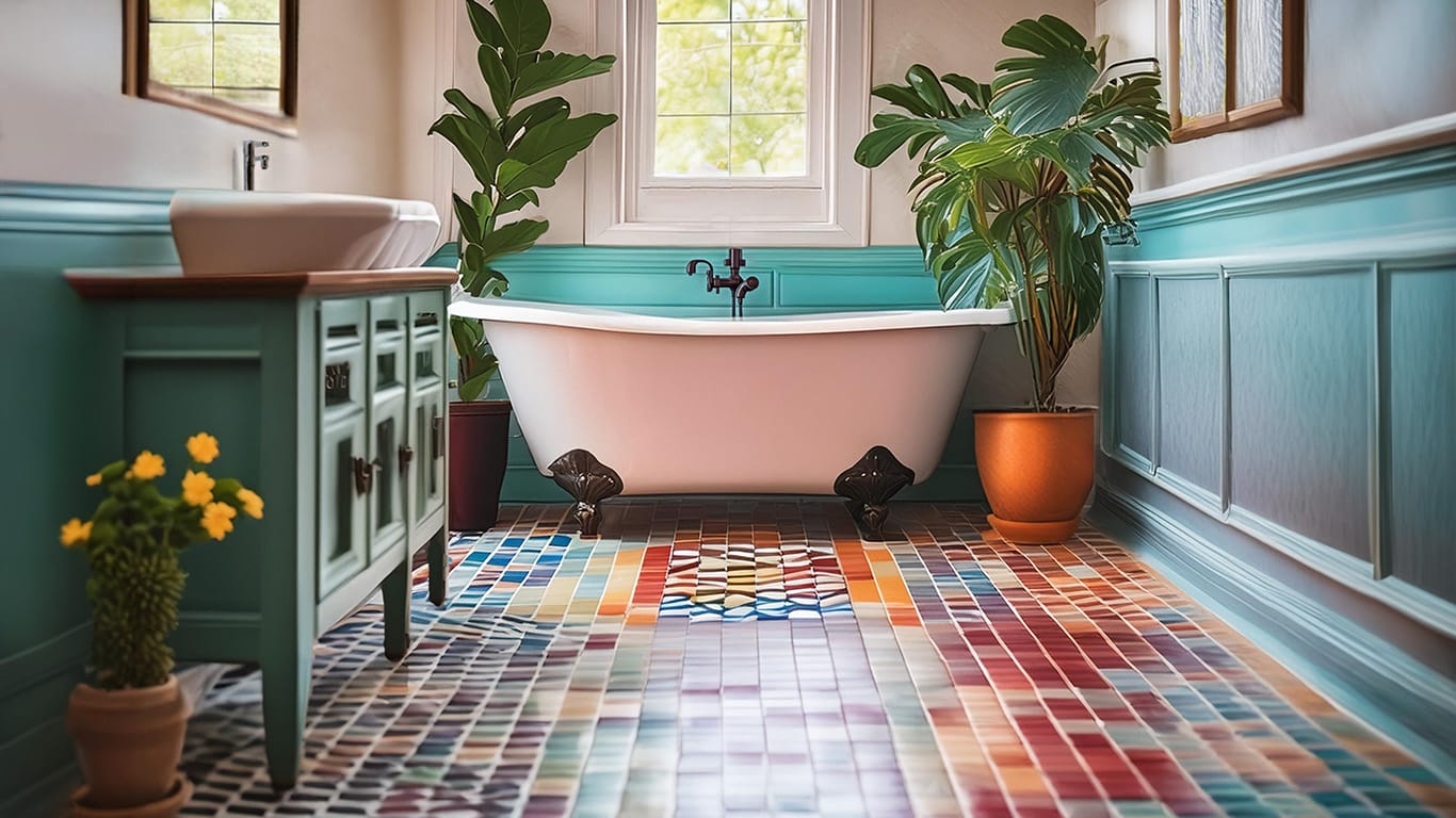 2024 Decor Trends - Tiling in Colour
