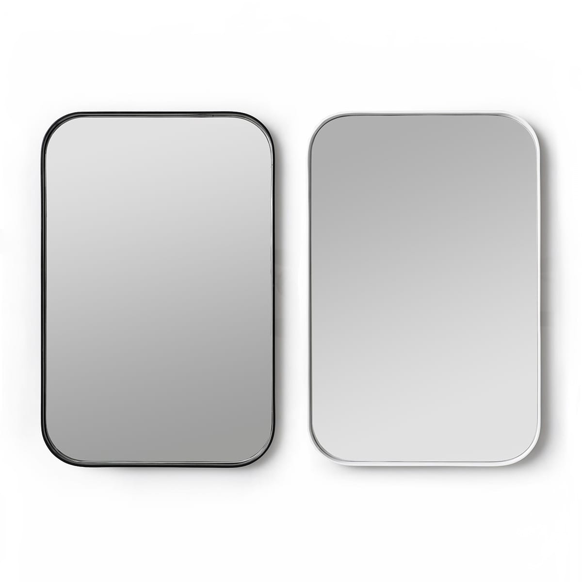 Deep Frame Rounded Rectangle Mirrors - 2 colours
