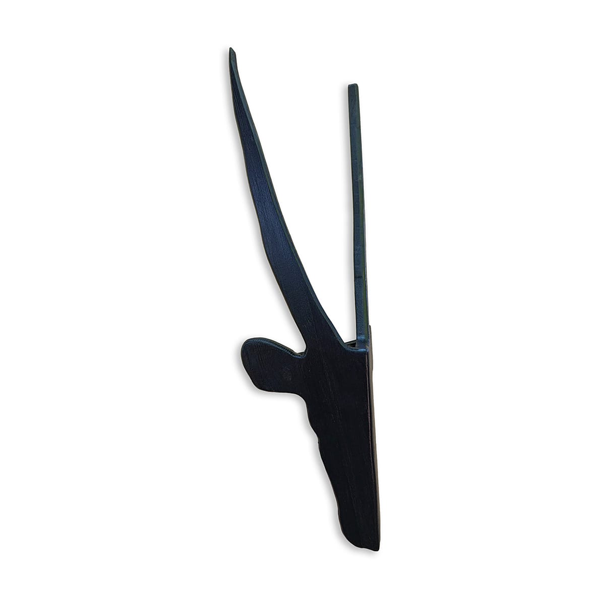 Black Wooden Antelope Heads Wall Art - Image 2