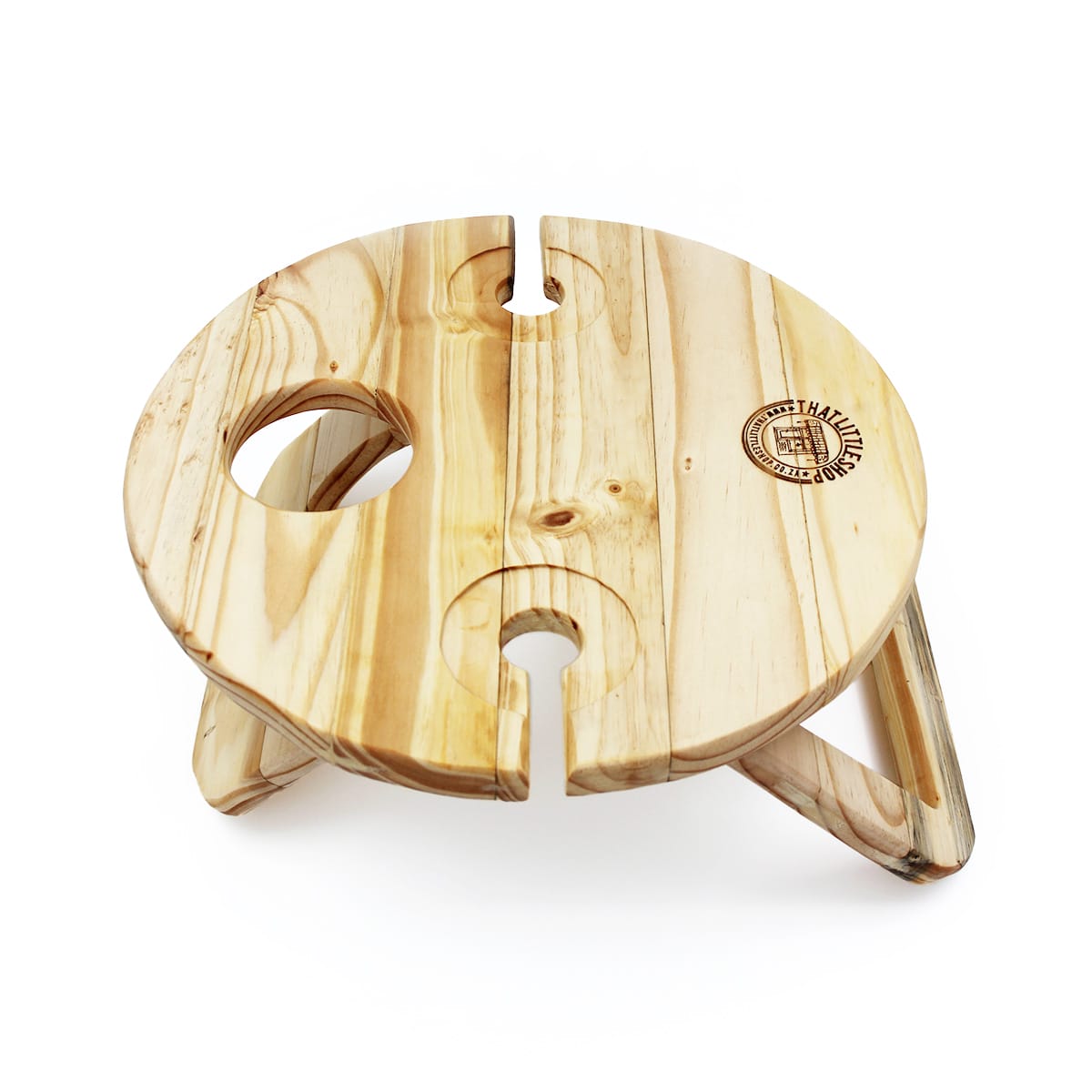 Reclaimed Round Portable Picnic Table for 2