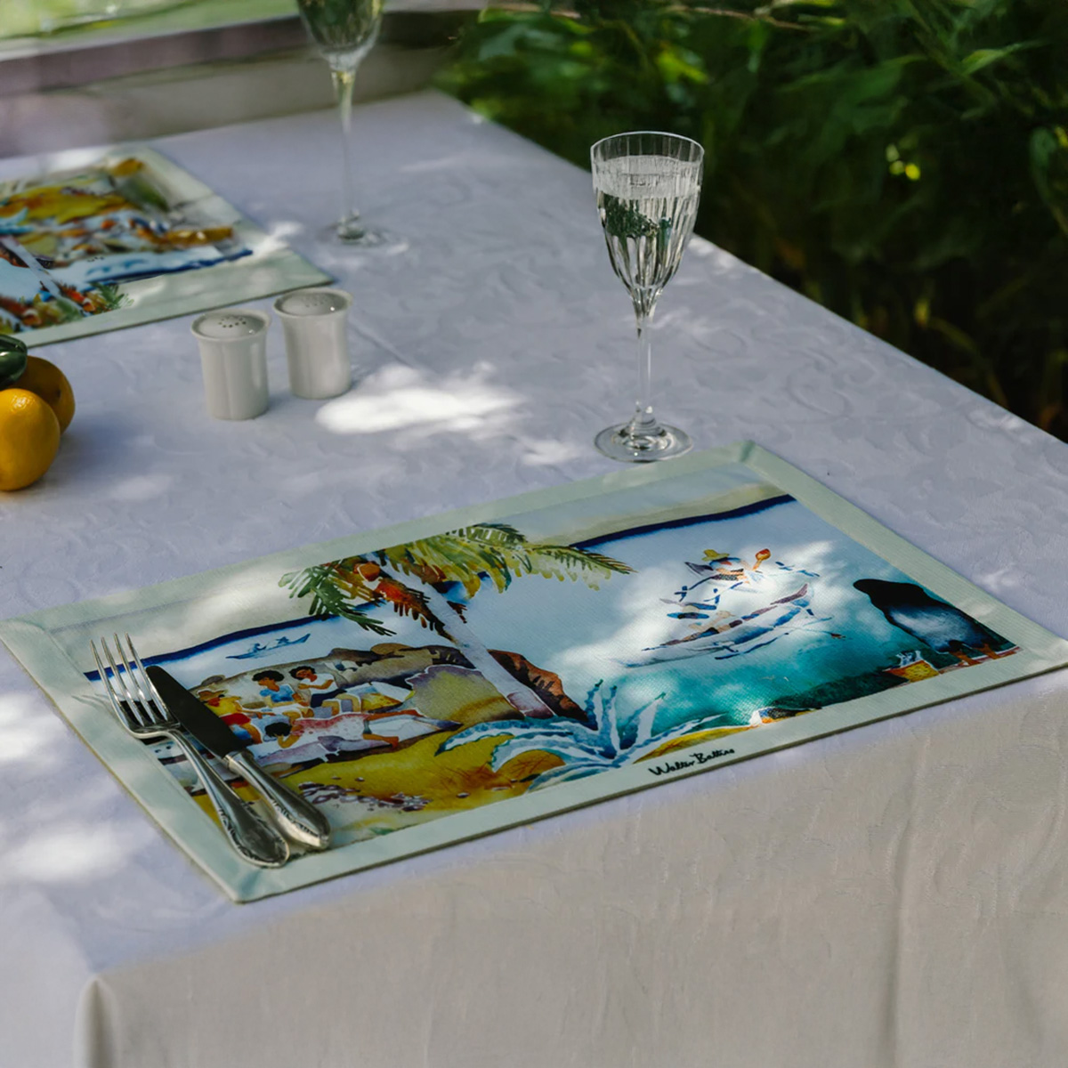 Comoros Beach Placemats Walter Battiss Art Print