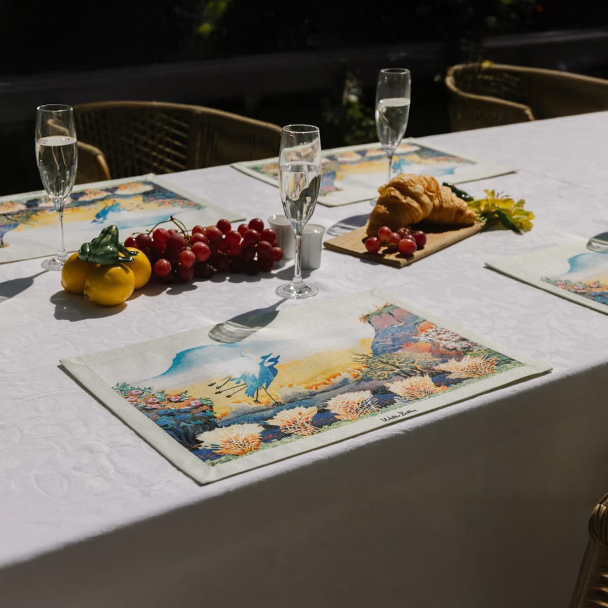 Karoo Birds In Flight Placemats by Walter Battiss