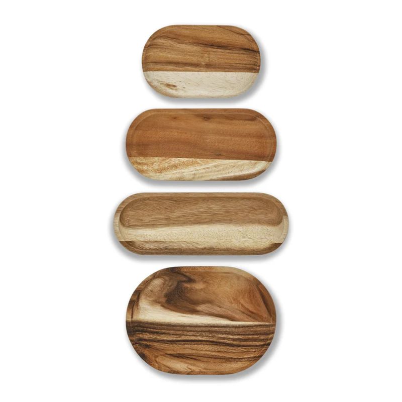 Rounded Wooden Trays - 4 sizes
